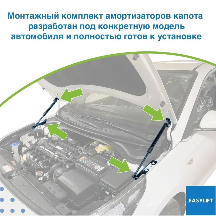 Газовый упор (амортизатор) капота, комплект 2шт для Evolute i-SPACE